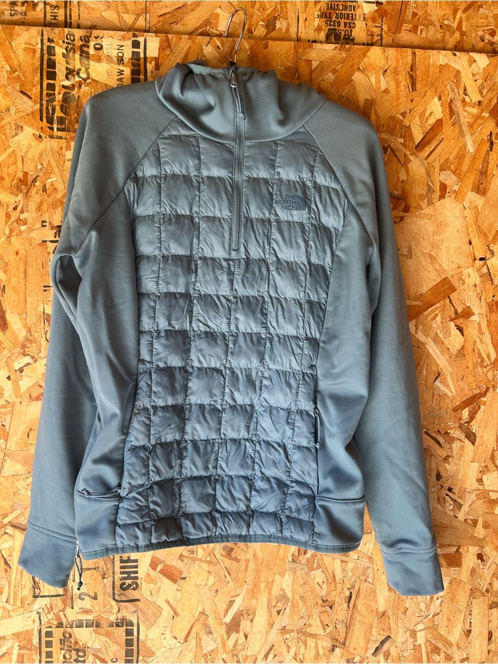 The North Face Women's Slate Blue Quilted Half-Zip Jacket